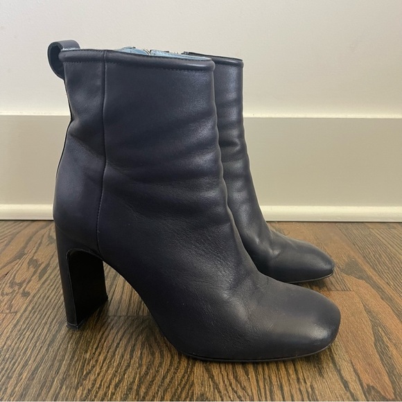 Rag & Bone Ellis Dark Navy leather heeled boots size 37/7 - Picture 1 of 9